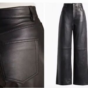Reformation Veda Women's Black Leather Pants